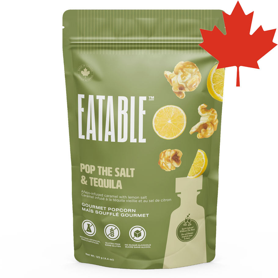 EATABLE Alcohol-Infused Gourmet Popcorn Pop the Salt & Tequila Other Foods