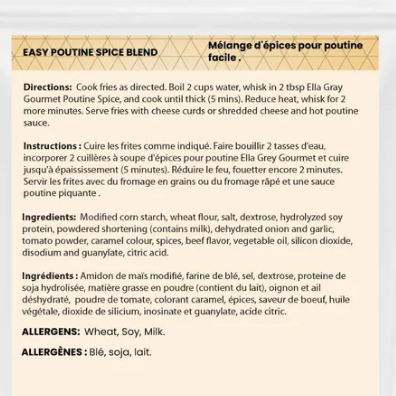 Ella Gray Gourmet Poutine Gravy Mix