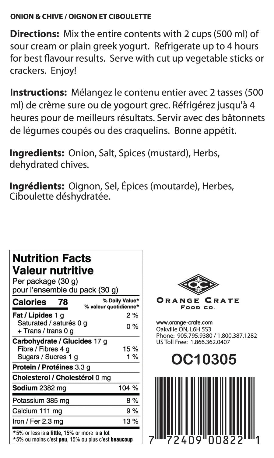 Orange Crate Party Dip Mix Other Fine Foods