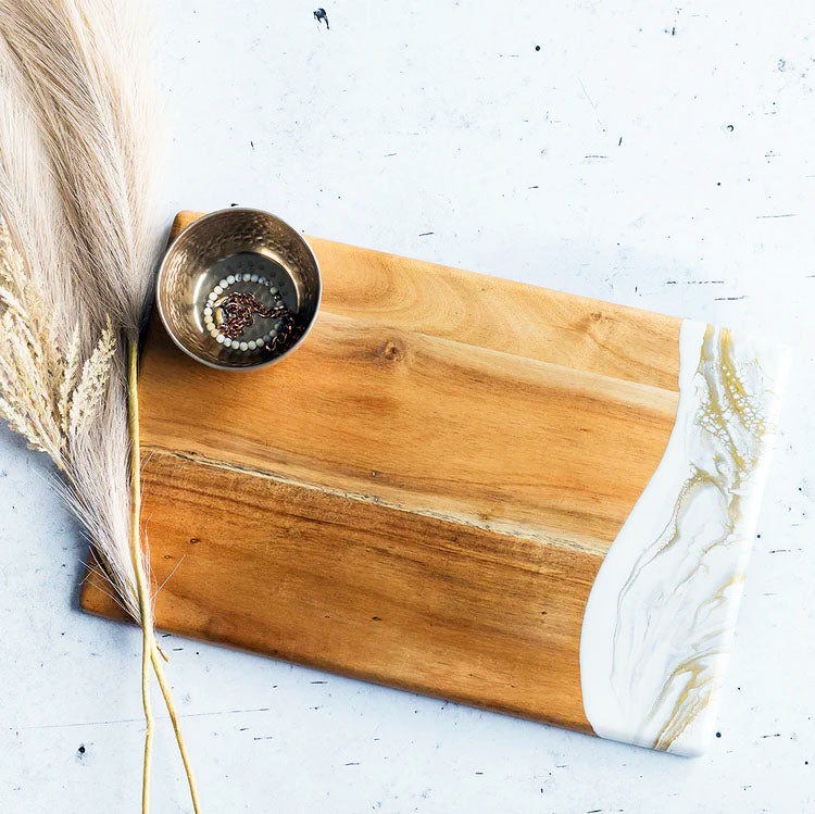 Lynn & Liana Serveware - Bread Board Gold Quartz Accessories