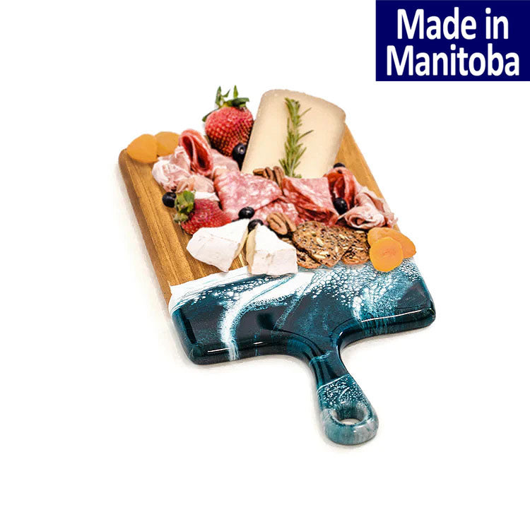 Lynn & Liana Serveware - Medium Cheese Board Navy White Metallic Accessories