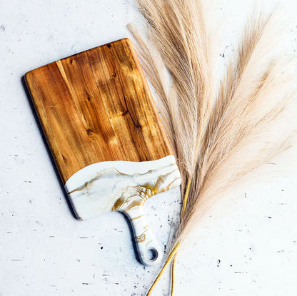 Lynn & Liana Serveware - Medium Cheese Board Gold Quartz Accessories