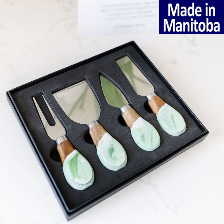 Lynn & Liana Serveware - Resin Coated Cheese Knife Set Mojito Accessories