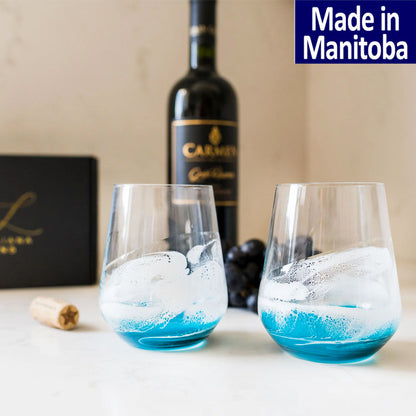 Lynn & Liana Serveware - Resin Coated Entertaining Glasses Ocean Vibes Accessories