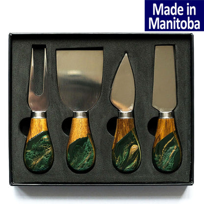 Lynn & Liana Serveware - Resin Coated Cheese Knife Set Jade Accessories