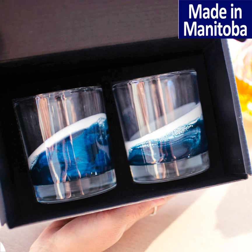 Lynn & Liana Serveware - Resin Coated Whisky Glasses