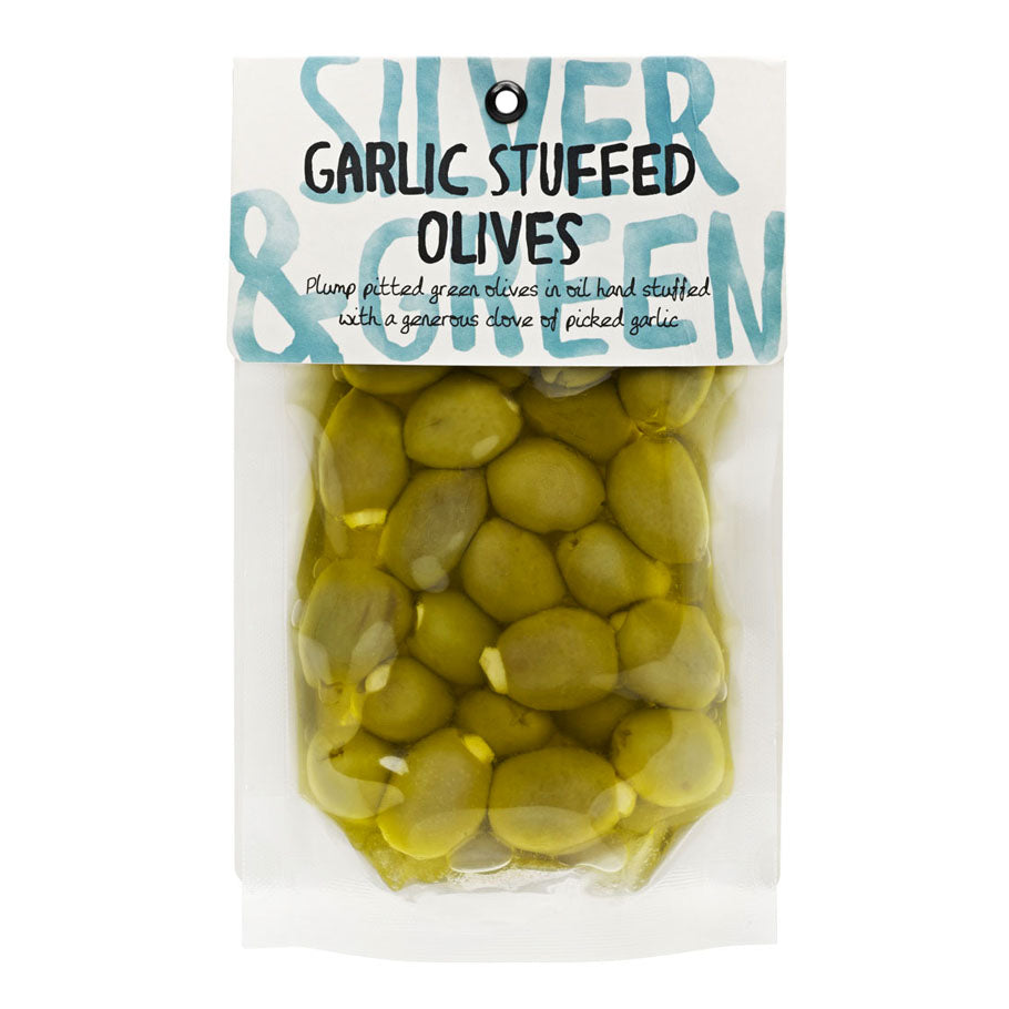 Silver & Green Olives Garlic Stuffed Green Olives