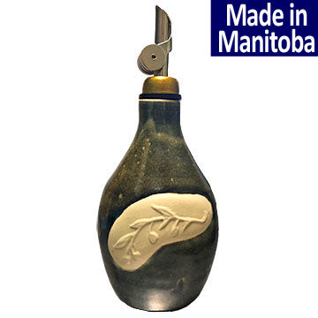 Oil or Vinegar Pottery Cruet Gold Accessories